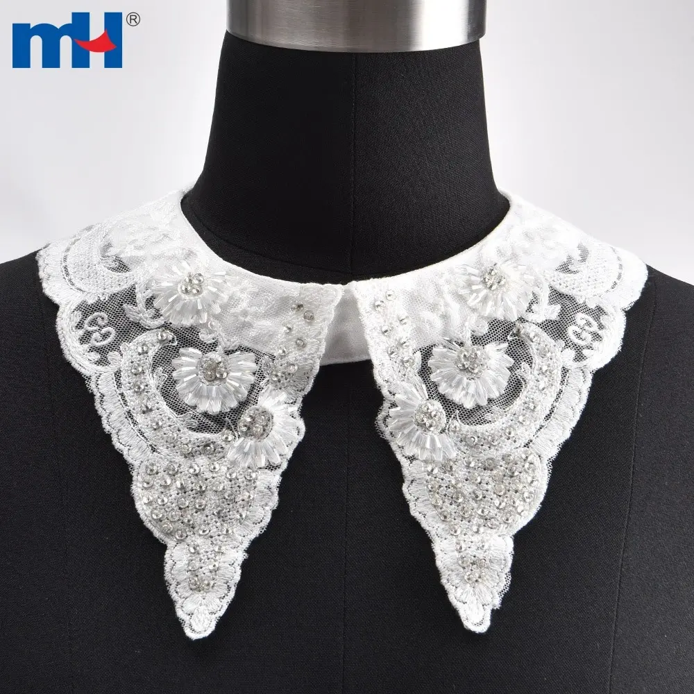 Women's faux collar made of polyester/cotton, size 25*15 cm