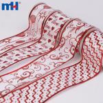 شريط عيد الميلاد الساتان ذو الحافة السلكية