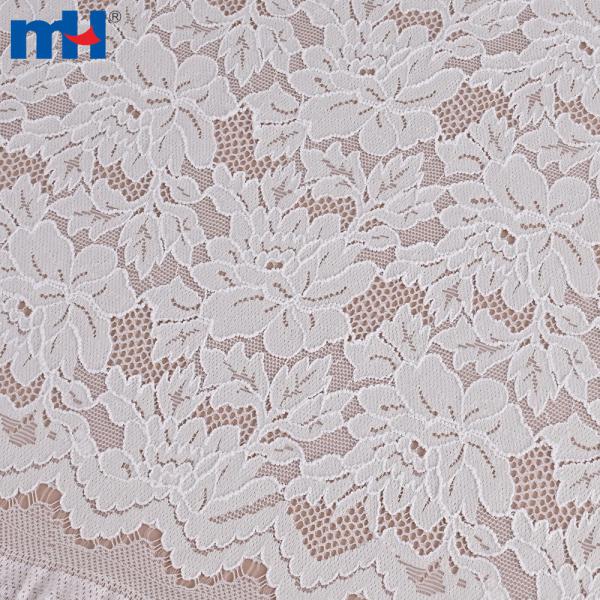 Tissu dentelle extensible - motif floral élégant