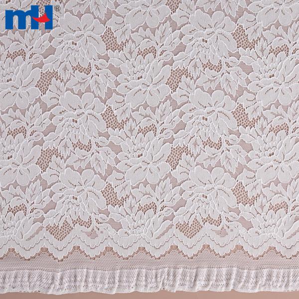 Tissu dentelle extensible - motif floral élégant