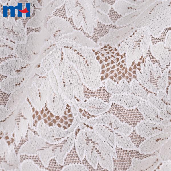 Tissu dentelle extensible - motif floral élégant