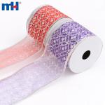 Wired Ribbon, Glitter Sheer Ribbon, Glitter Organza Ribbon