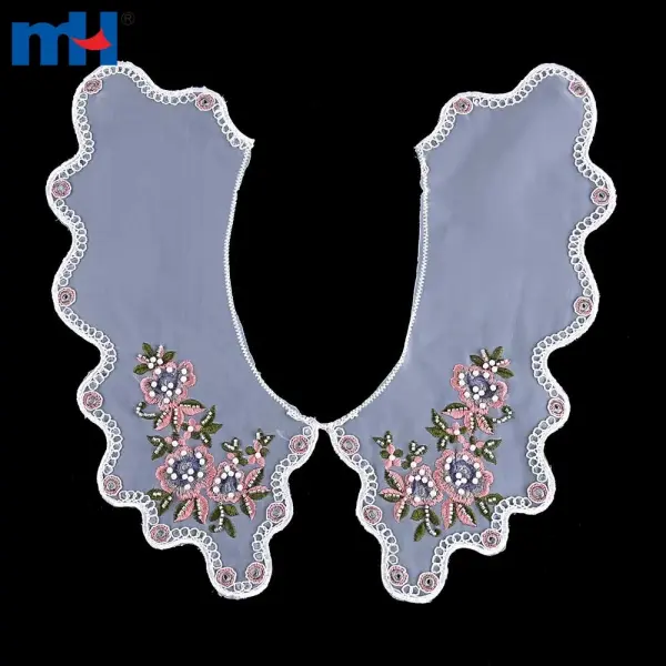 Embroidered lace collar