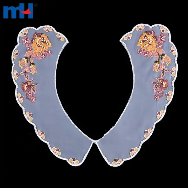 Embroidered lace collar