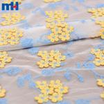 Embroidered mesh fabric