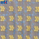 Embroidered mesh fabric