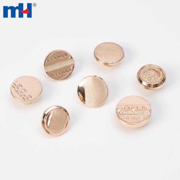 Buttons made of metal alloy