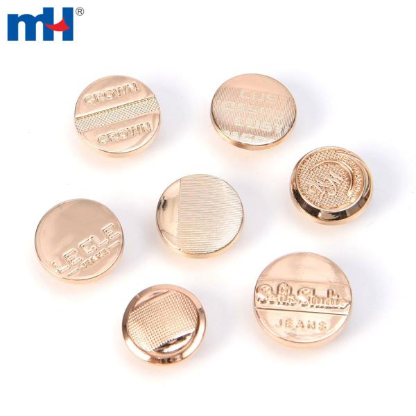 Buttons made of metal alloy